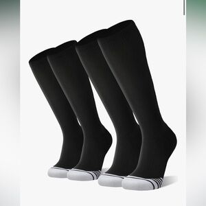 FITRELL 2 Pack Baseball Soccer Softball Socks for Kids - Black NWT